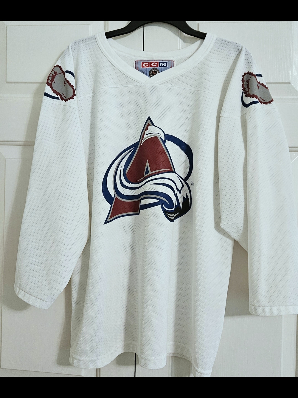 VTG 1990's Patrick Roy #33 Colorado Avalanche White NHL Jersey XXL